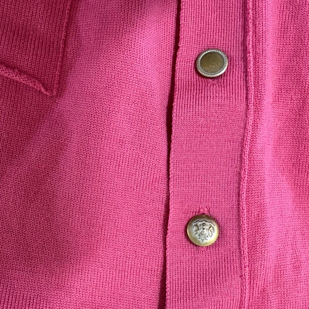 Kumikyoku Onward Kashiyama Hot Pink 100% Wool Cardigan Sweater, Japan Size 2 - Picture 3 of 10